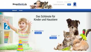 Online-Shop für Kinderspielzeug und Tierbedarf