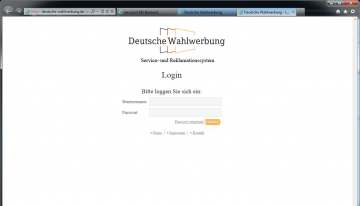 Online-Service für die Deutsche Wahlwerbung